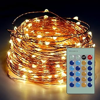 Emotionlite 10m 100led Auaÿen Innen Lichterkette Fairy Starry Schnur Lichter Kupferdraht Gold Seil Lichter Dimmbar Und Wasserdicht Mit Fernbedienung Fur Saison Urlaub Warmesweiaÿ Amazon De Beleuchtung