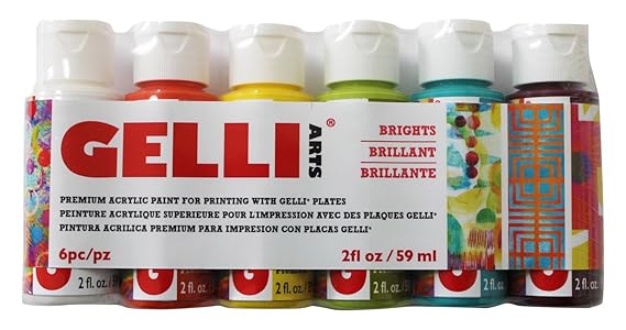 Gelli Arts Brights Premium Farbe, Kunststoff, Mehrfarbig, 20 x 3,4 x 10 cm