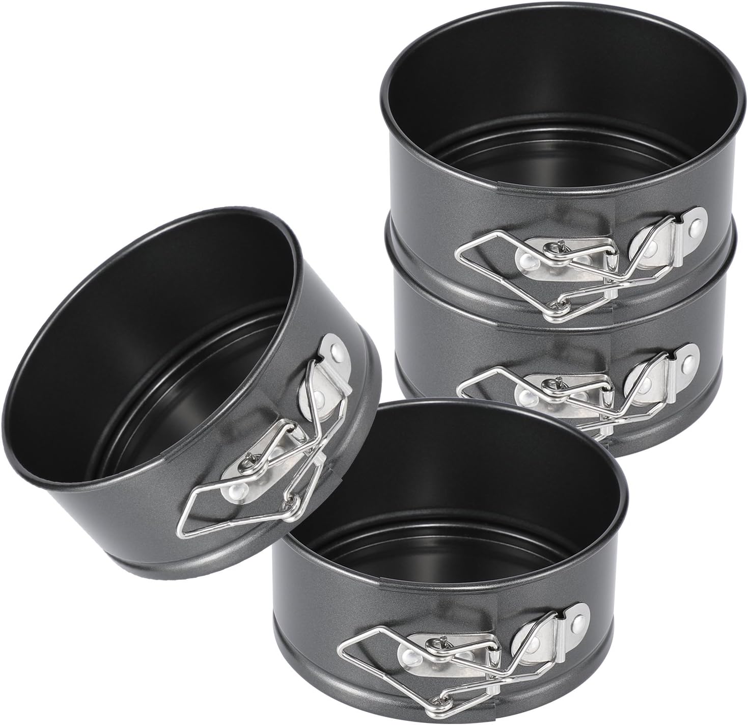 Hiware 4Inch Mini Springform Pan Set 4 Piece Small Nonstick
