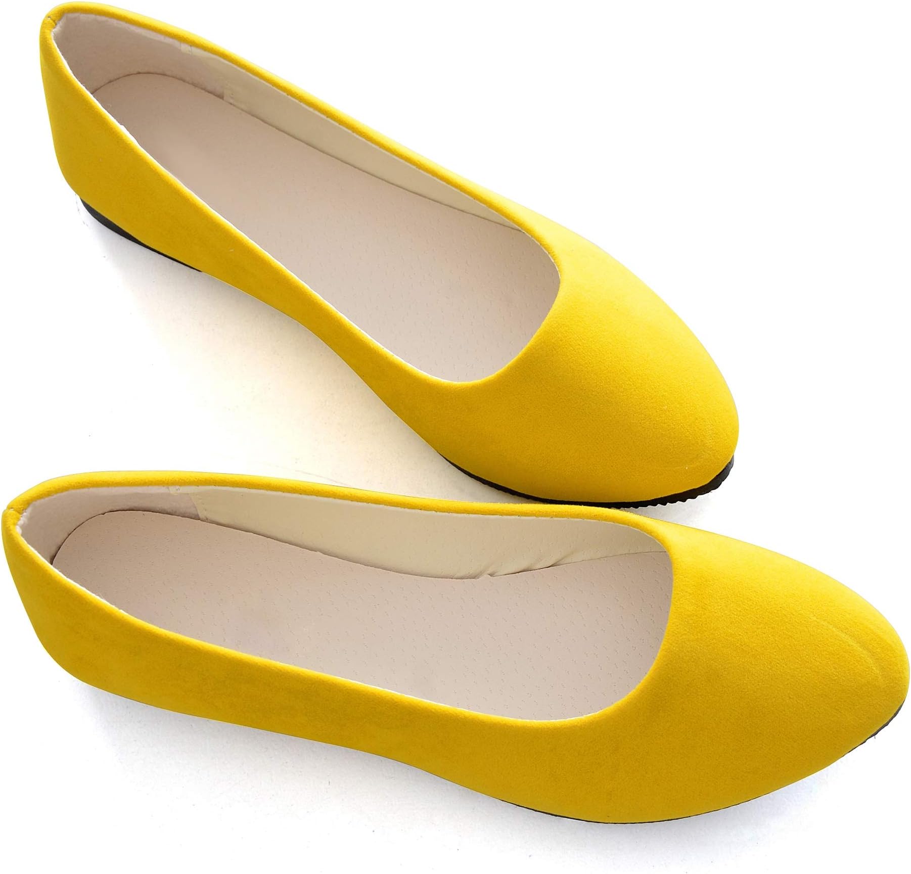 Stunner Women Cute Slip-On Ballet Shoes Soft Solid Classic Pointed Toe Flats