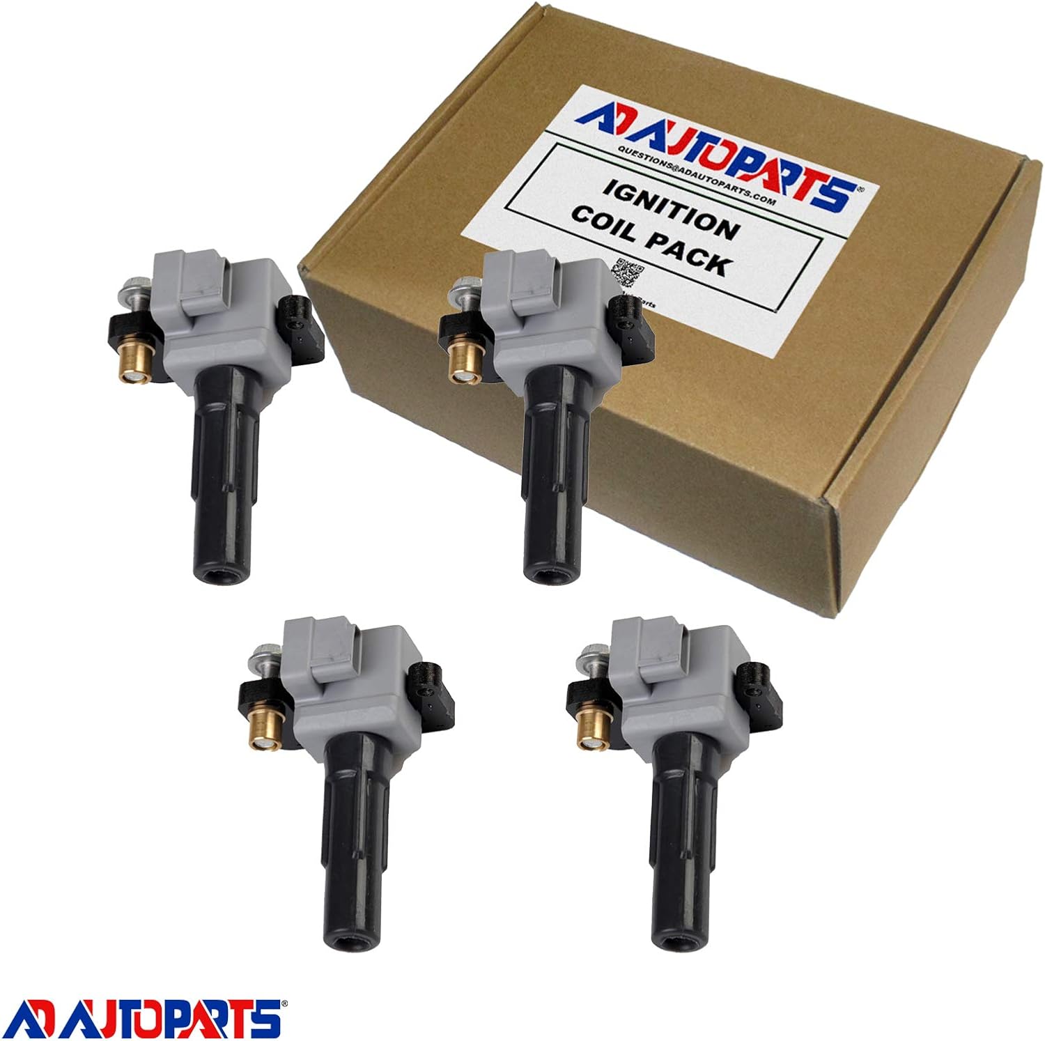 Set of 4 AD Auto Parts Ignition Coils for Subaru Impreza