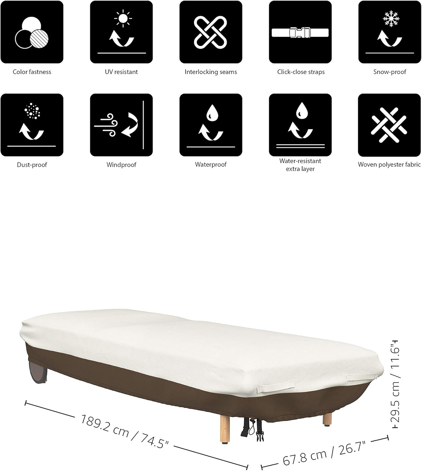 Basics Chaise Outdoor Patio Lounge Cover : Garden & Outdoor