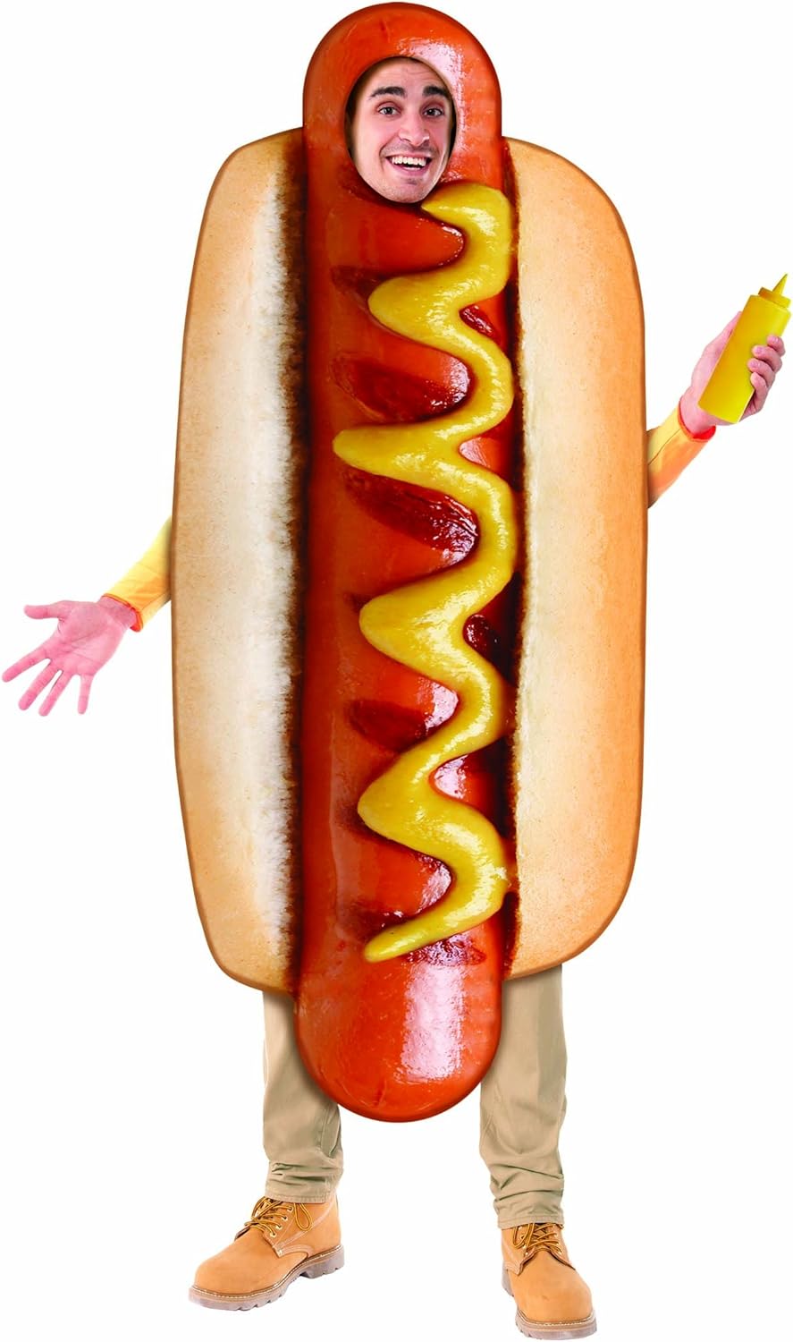 EraSpooky Disfraz Unisex De Perro Caliente Para Adultos, Juego De Cosplay De Comida Divertida Para Halloween