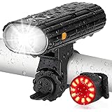 AUOPRO 自転車 ライト usb充電式 フロントライト リアライト セット ledライト 高輝度 800lm 5モード 防水 懐中電灯 夜間ライトテールライト ヘッドライト