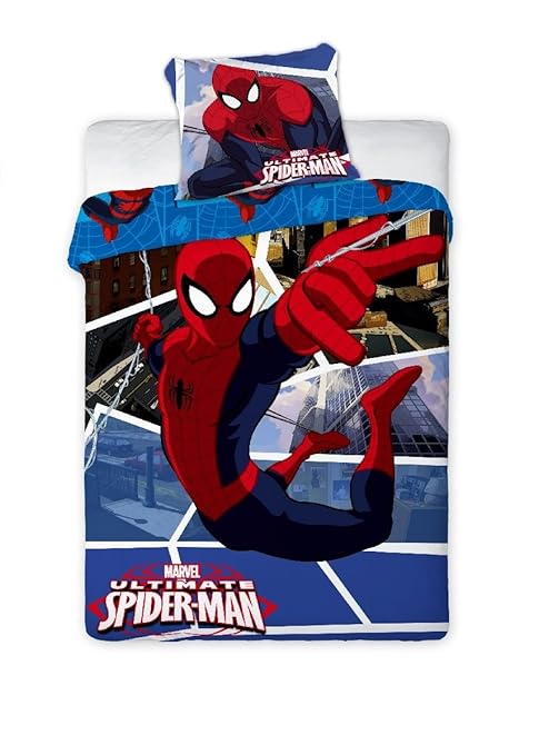 title=Copripiumino Cotone Ultimate Spiderman 160x200 Federa 70x80 Marvel