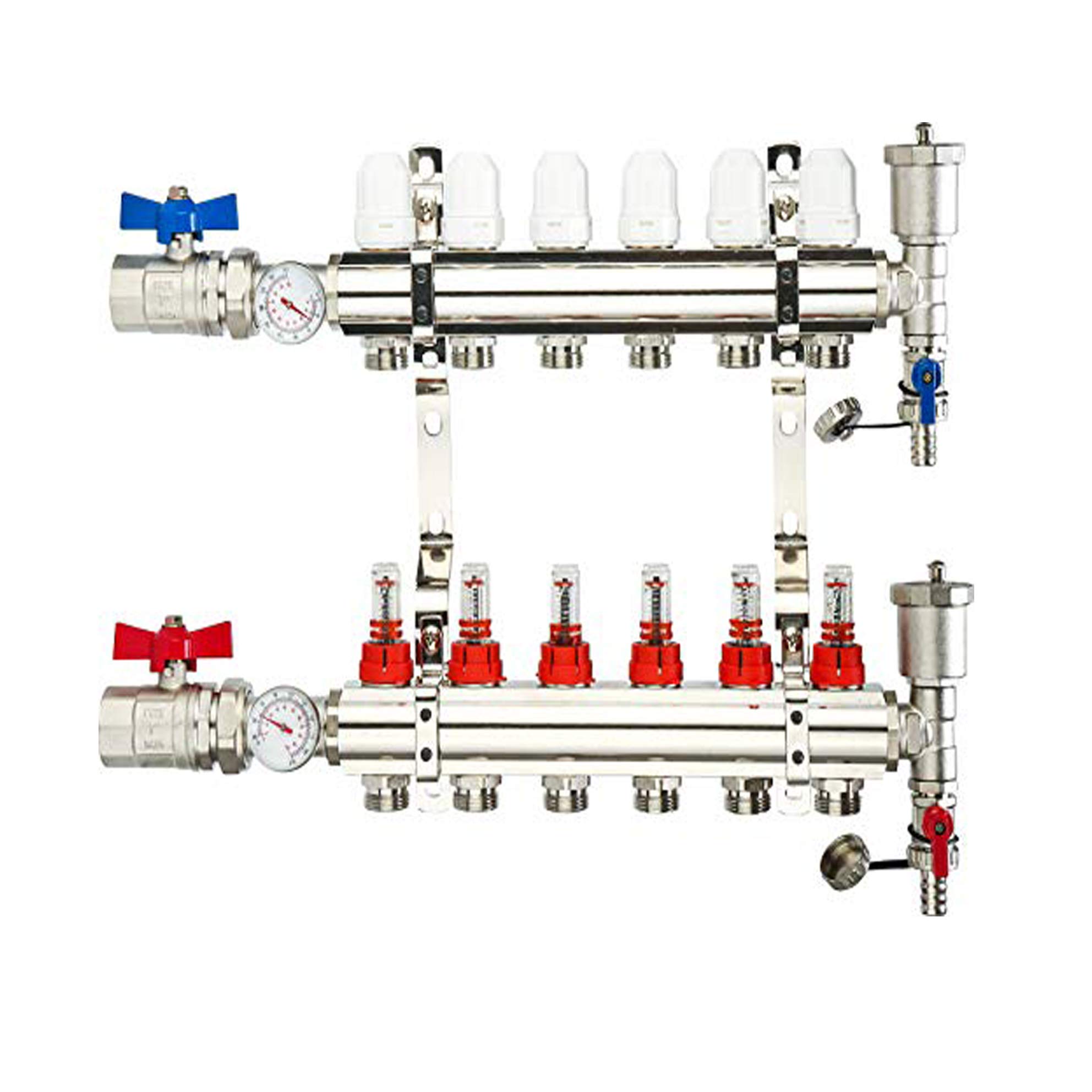 Buy WiseWater Radiant Heat Manifold, 6 Loop PEX Tubing Manifolds with