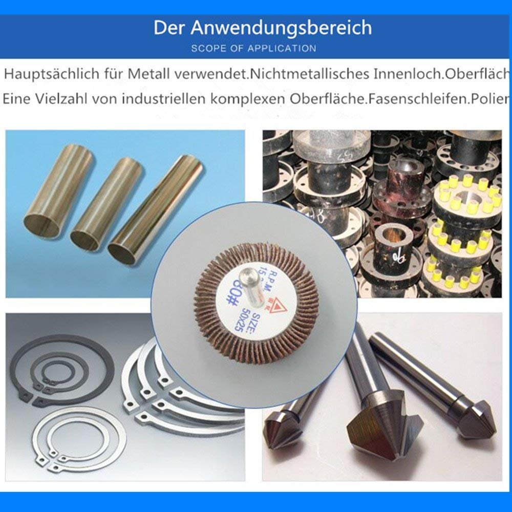 10 Dischi Abrasivi A Lamelle 76mm - Grano 80 Per Smerigliatrice - Foto 9