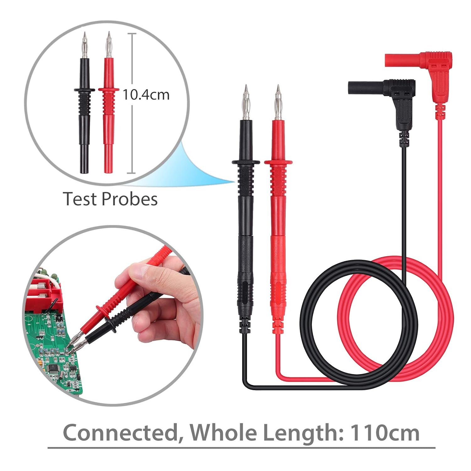 Multimeter Test Leads 8 PCS Test Lead Kit Includes Lead Extensions Test