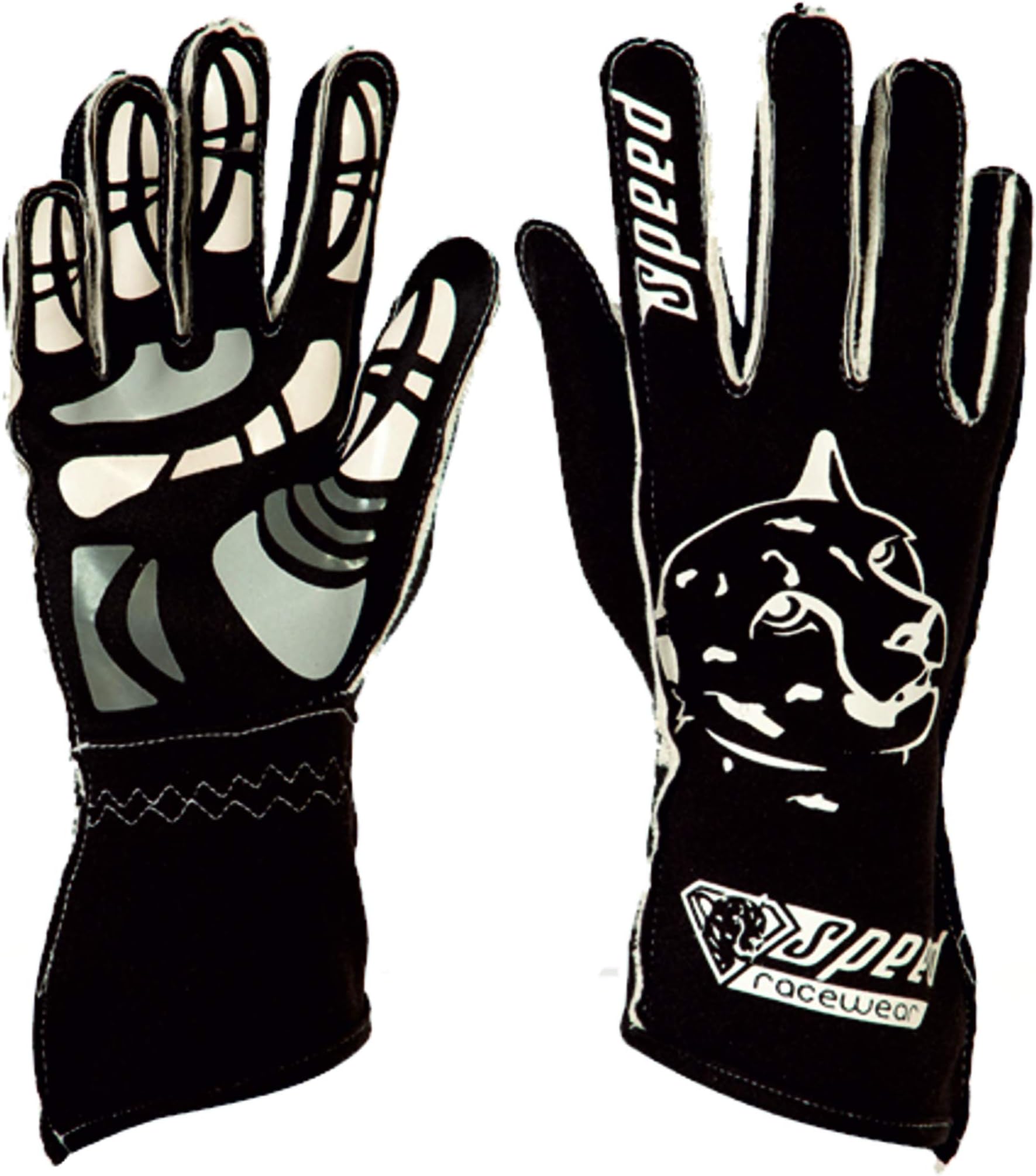 Speed Racewear Melbourne Motorsport Gloves Black/White (8)