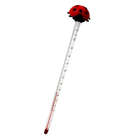 Lantelme Babyflaschenthermometer Marienkäfer Glas Thermometer Babyflasche Babynahrung Zubereitung 24 cm 4391