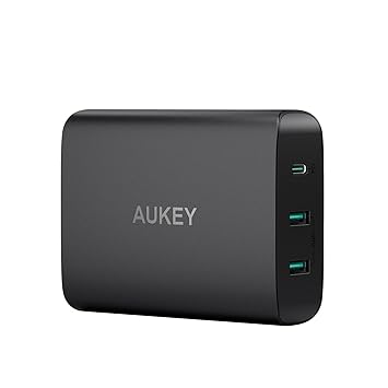 AUKEY USB C Ladegerät mit 60W Power Delivery 3.0 & 2 Ports USB Netzteil für MacBook/Pro, Dell XPS,Samsung, Google Pixel, iPho