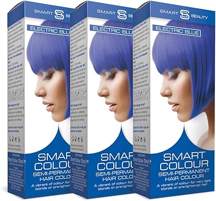 Smart Color Semi-Permanente Azul Eléctrico Tinte Cabello X 3