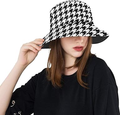 houndstooth bucket hat