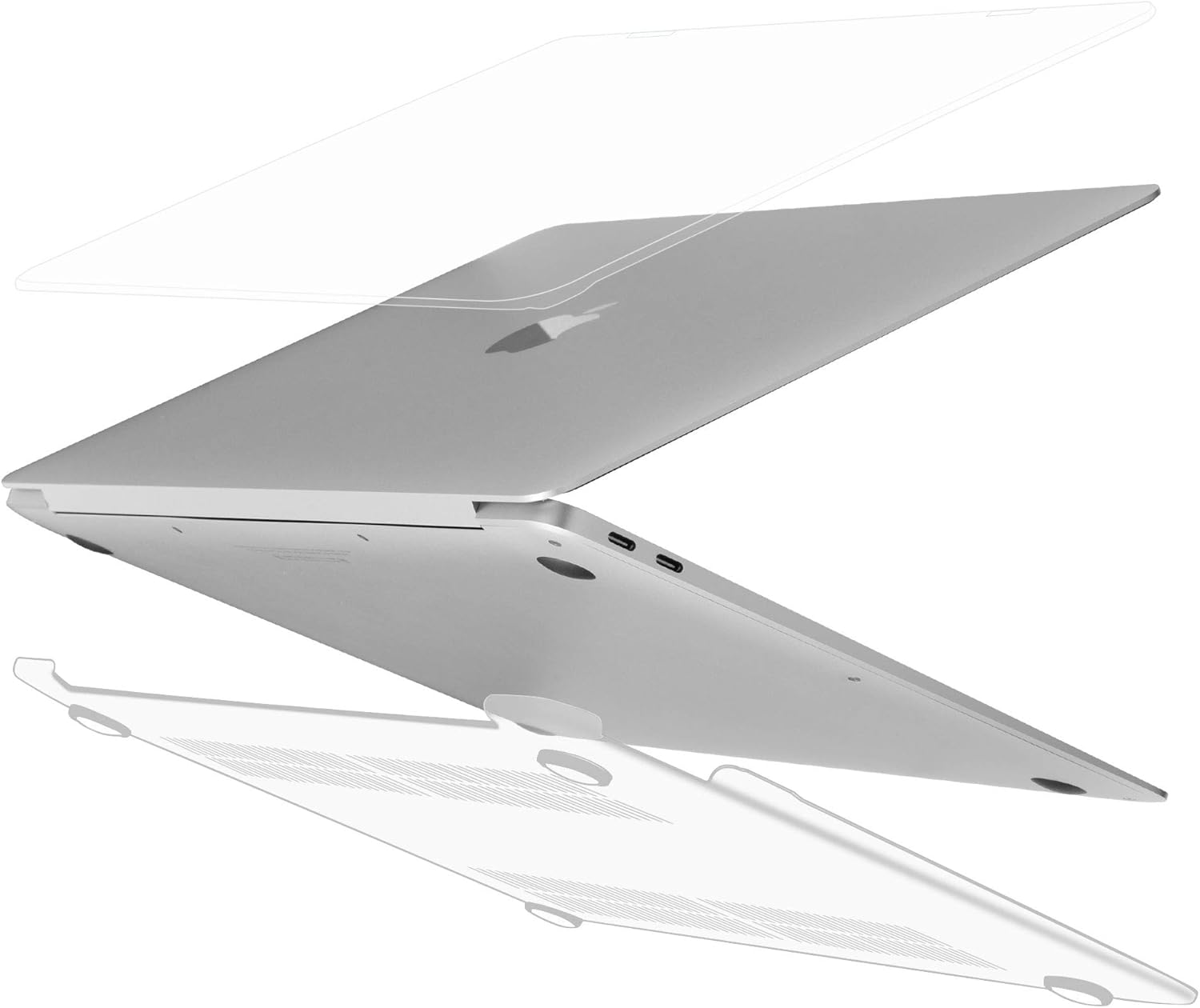 TECOOL Case compatible with MacBook Air M1 & MacBook Air 13 inch Retina 2020 2019 2018 (A2337 A2179 A1932) - Image 4