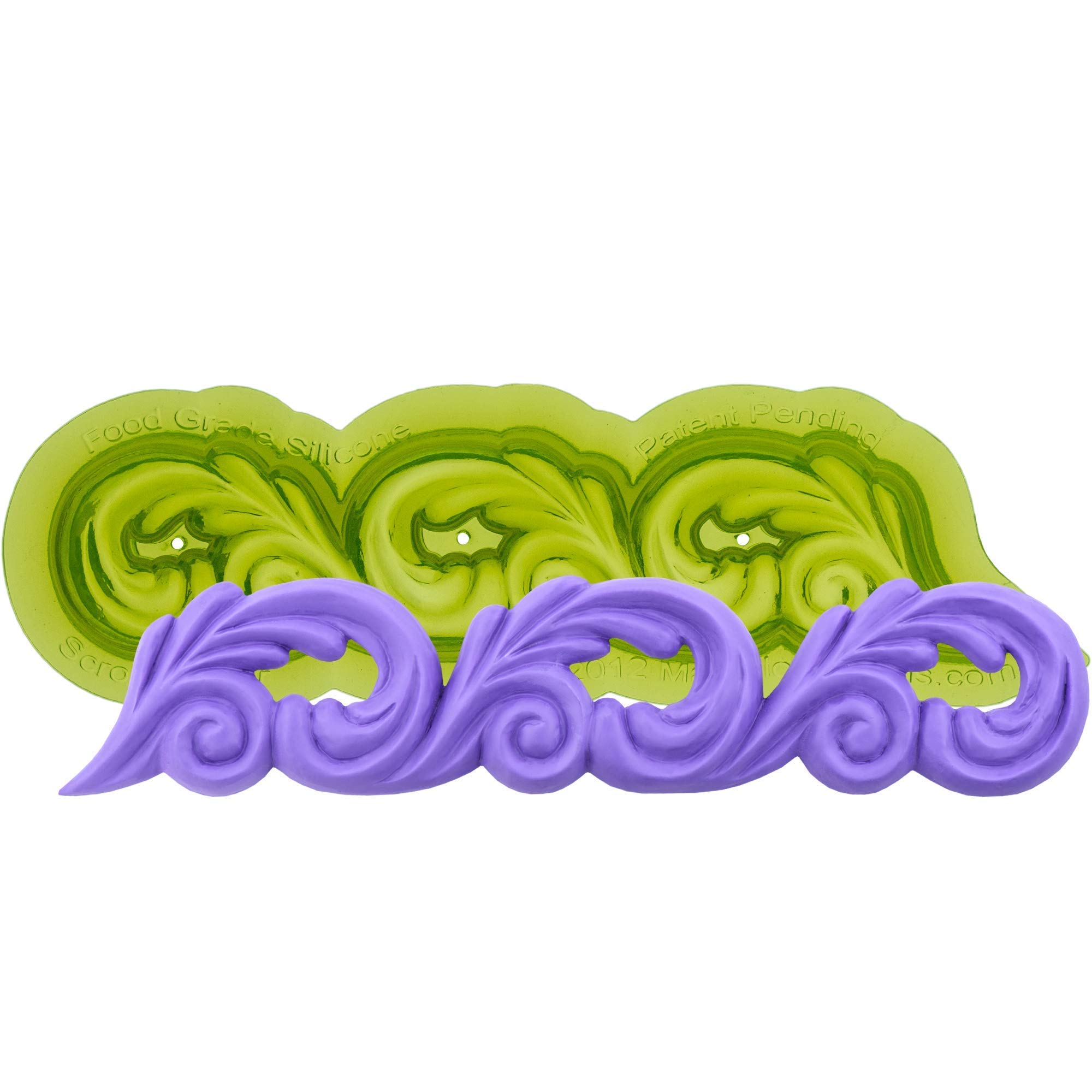 Marvelous MoldsScroll Silicone Cake Border Mold | Cake Decorating with Fondant Gum Paste Icing