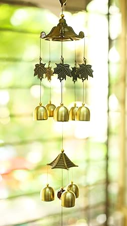 PARADIGM PICTURES Brass Bells Wind Chime (Golden)