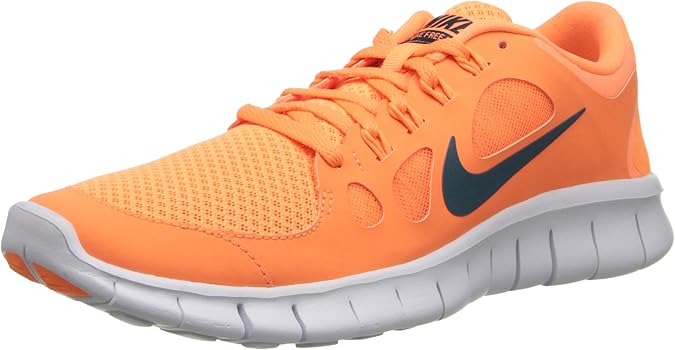nike orange black running shoes