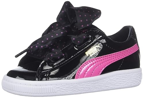 girls puma basket heart