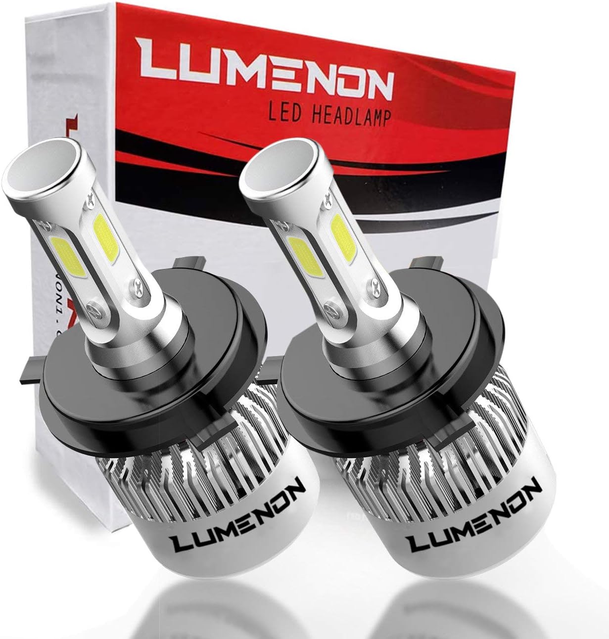 Lumenon LED Headlight Kit Flip COB Chips-90W 18000LM 6000K Xenon White Light (H4 9003)