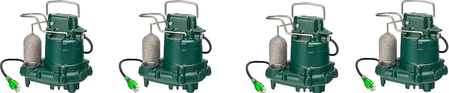 Zoeller M63 Premium Series 5 Year Warranty Mighty-Mate Submersible Sump Pump, 1/3 Hp (Pack of 4)