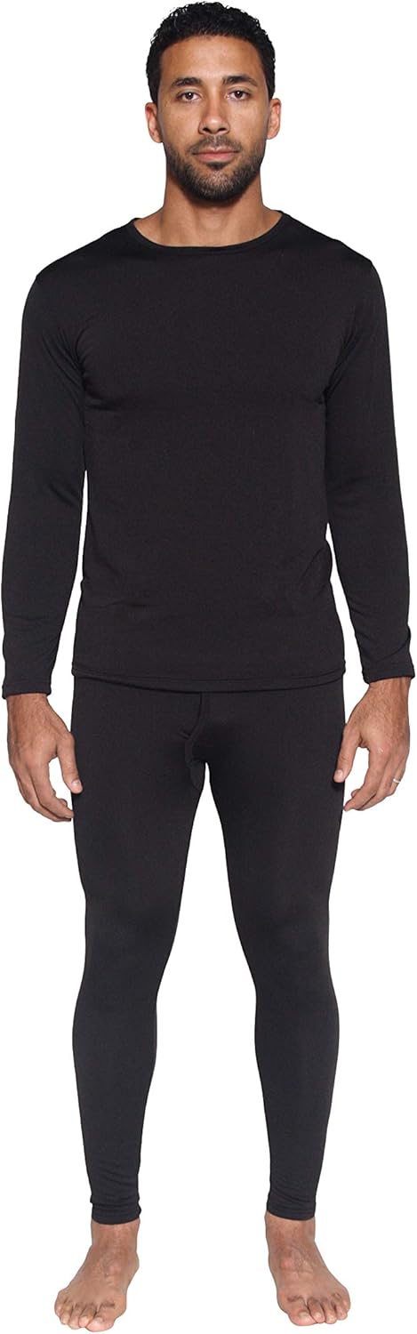 2 Mens Thermal Sets - Thermal Underwear for Men - Long Sleeve Top & Bottom Fleece Lined Long Johns for Men at  Men’s Clothing store