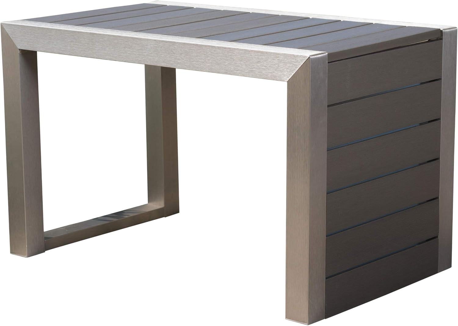 Amazon Com Gdfstudio Crested Bay Patio Furniture Outdoor Aluminum Patio Chairs With Side Table Chat Set Khaki Natural Garden Outdoor