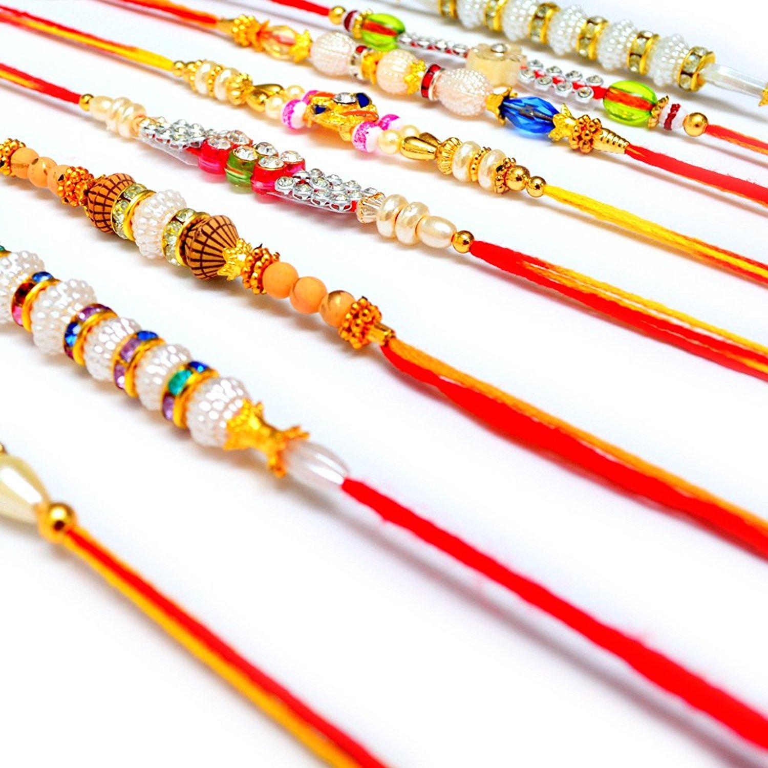 any 10 random designer rakhi combo with roli chawal