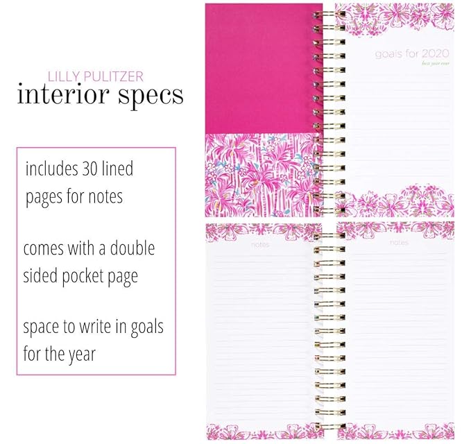 Lilly Pulitzer Medium 17 Month Hardcover Agenda, 8.25