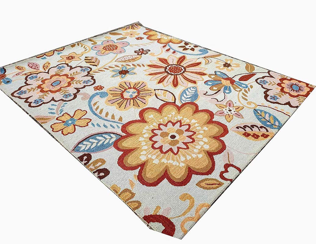 Buy ZANNAT CARPETS Handmade Tufted 100 Natural Wool & Blend Carpet for