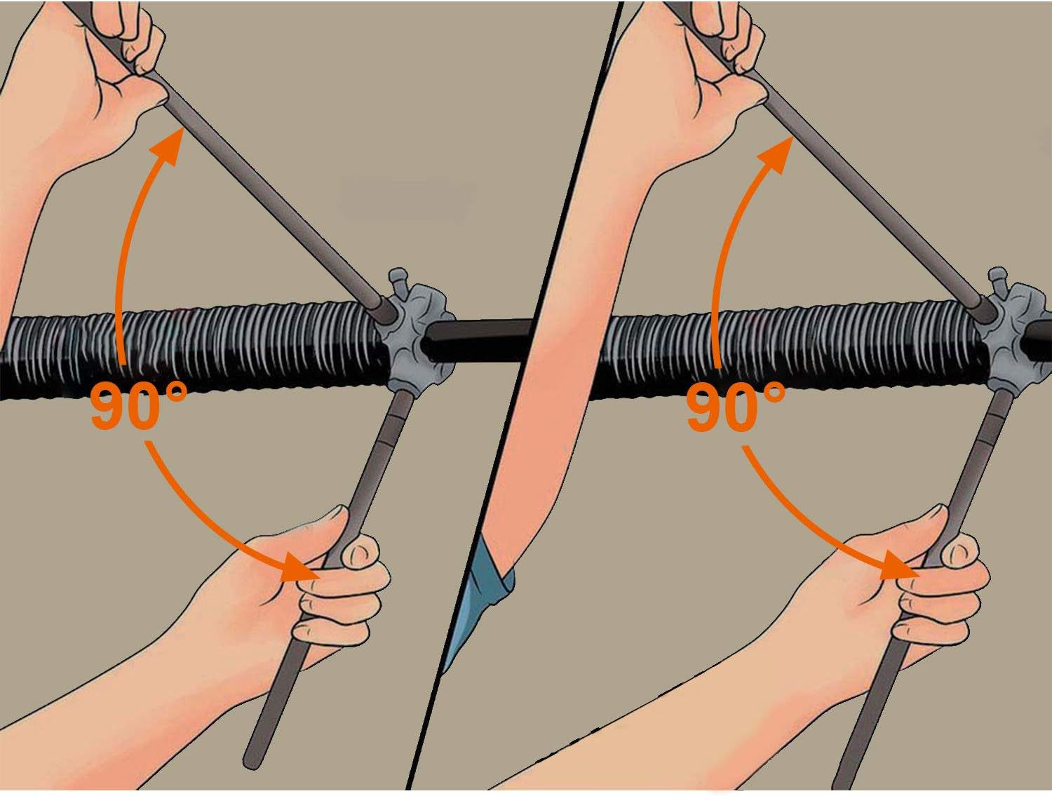 L Continue 2 Pack Winding Rods D 1 2 X L 18 Inch With Non Slip Rubber Handle Used For Garage