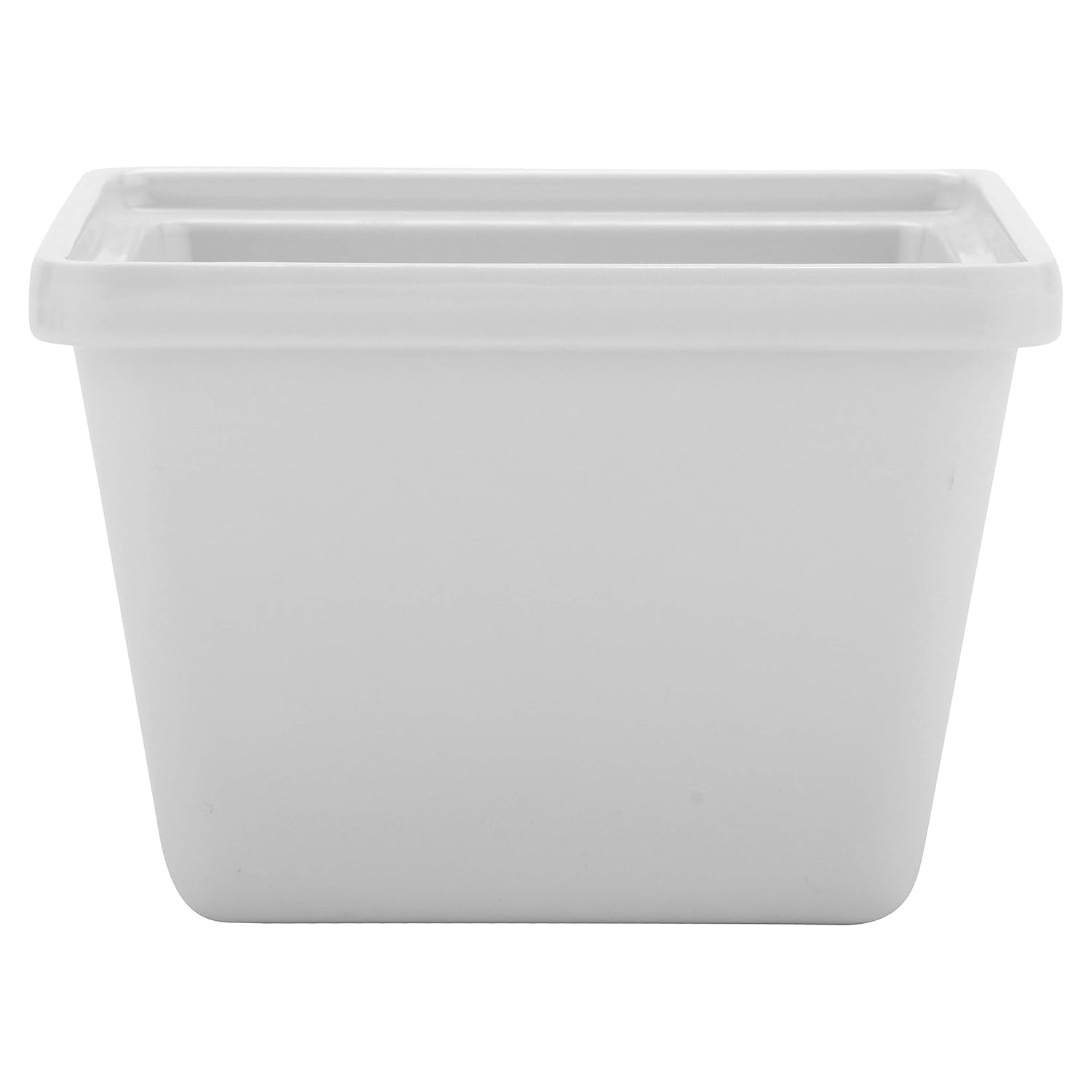 G.E.T. Enterprises White 28 oz. Square Crock, Break Resistant Dishwasher Safe Melamine Plastic, Round & Square Crocks Collection ML-148-W (Pack of 1)