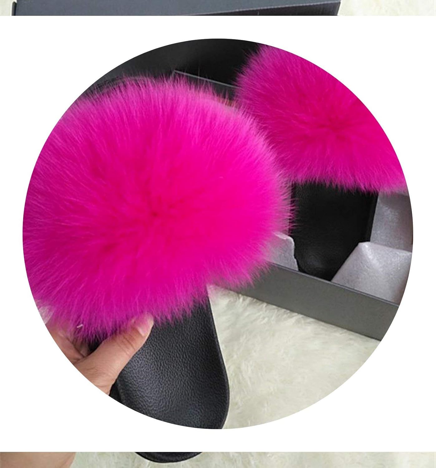 amazon fox fur slides