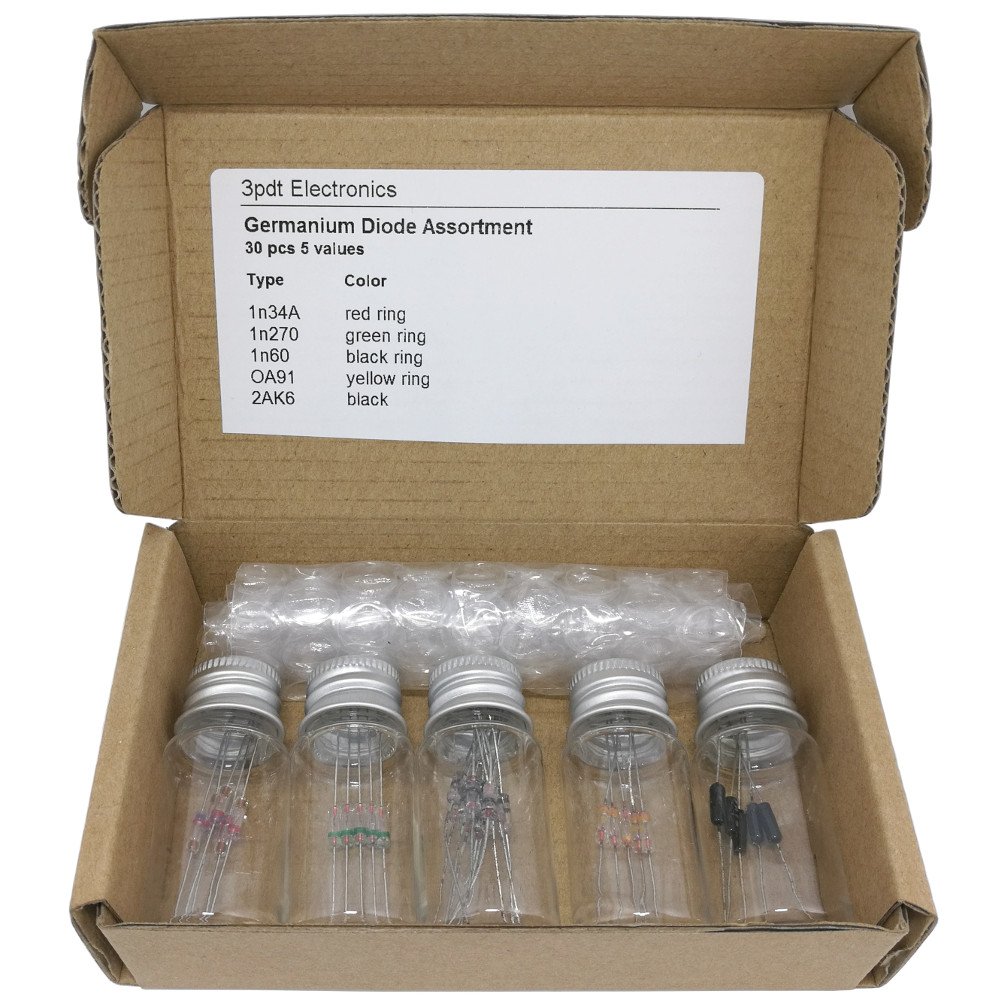 3pdt 30 pcs Germanium Diodes Assortment 5 Different Types 1n34A 1n270