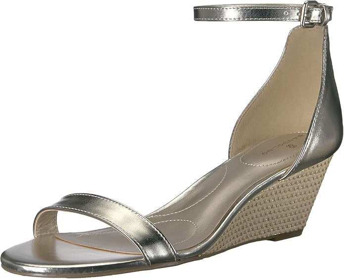 bandolino silver wedge sandals