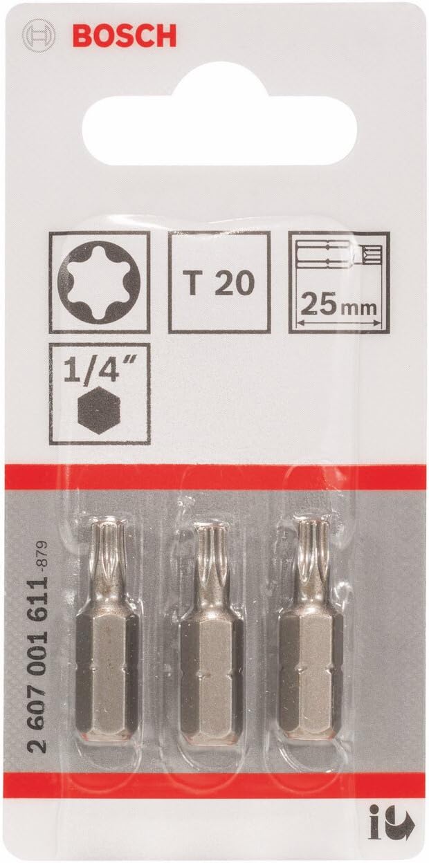 Bosch 2607001611 Extra Hard Screwdriver Bit, Silver, 25 mm, 3 Stück - Image 3