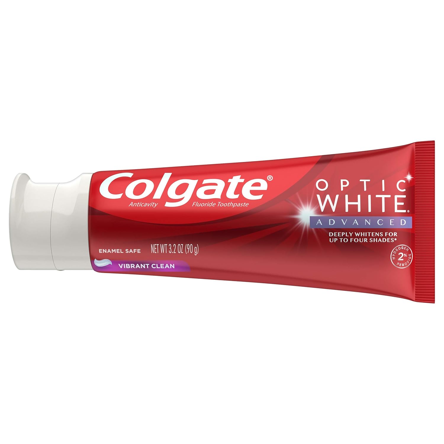 Colgate Optic White Advanced Teeth Whitening Toothpaste, Vibrant Clean, 3.2 Ounce, 3 Pack : Beauty