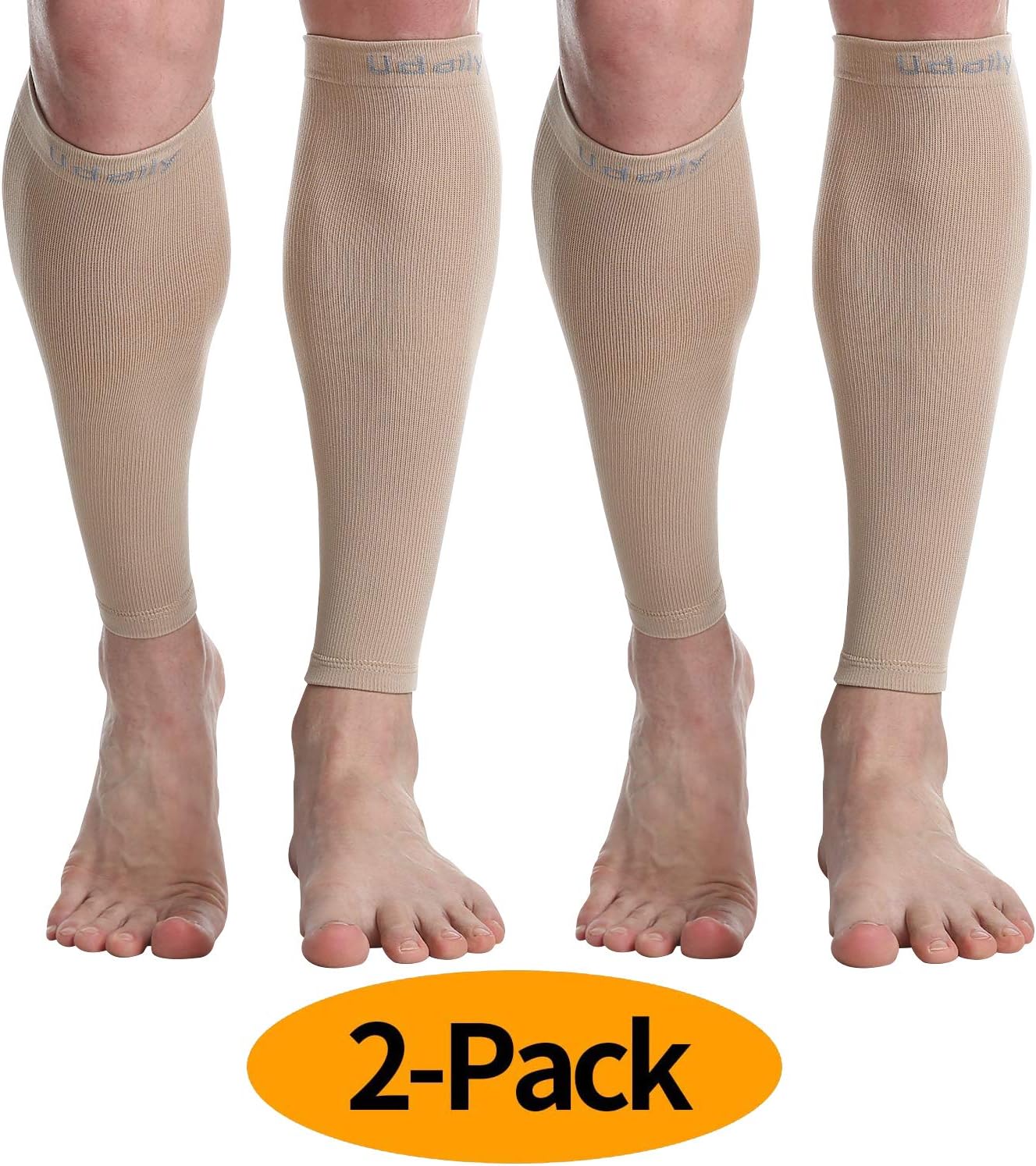 Udaily Calf Compression Sleeves for Men & Women (20-30mmhg) - Calf Support Leg Compression Socks for Shin Splint & Calf Pain Relief