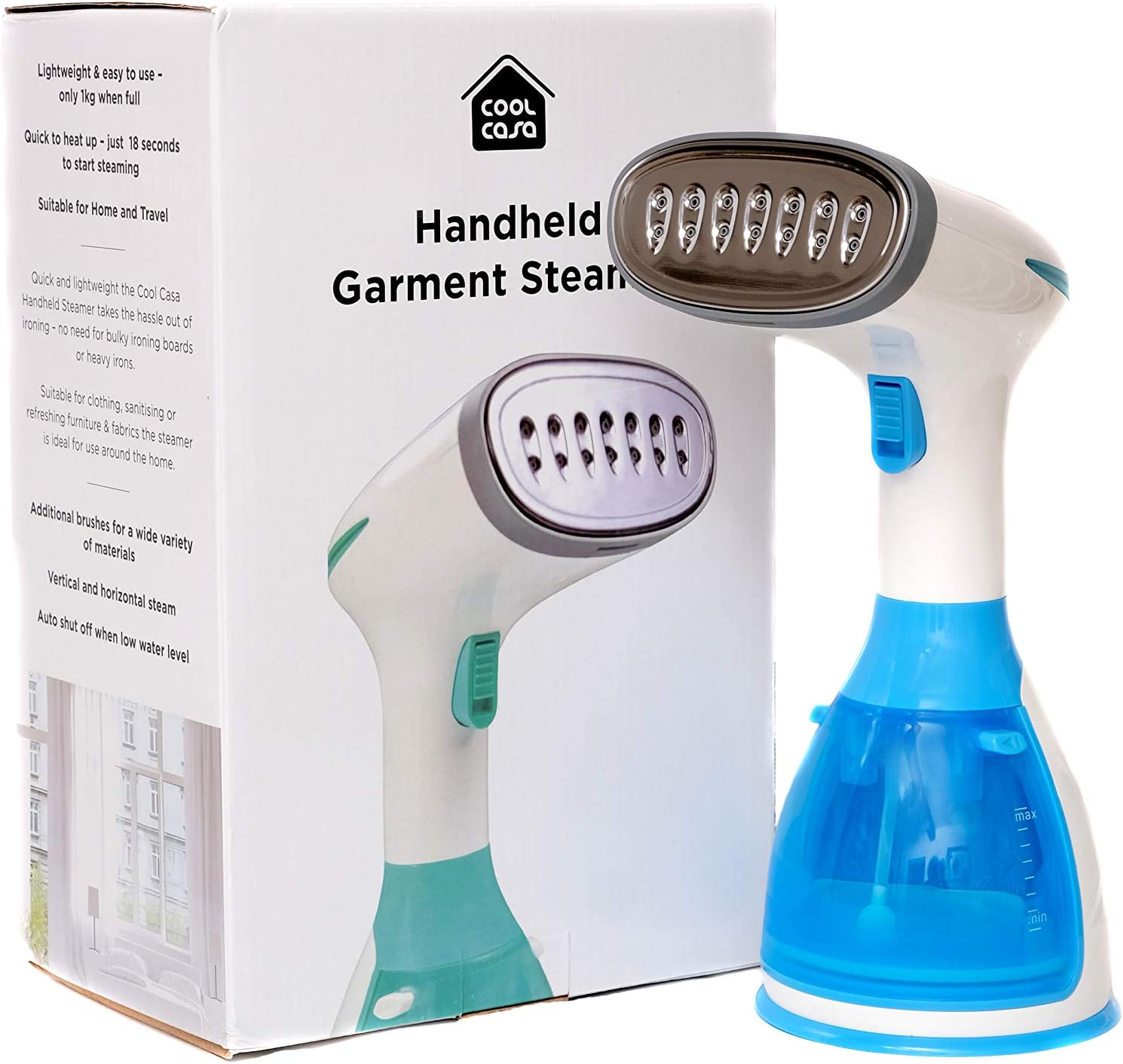 Cool Casa 1500w Clothes & Garment Steamer. Powerful, Handheld