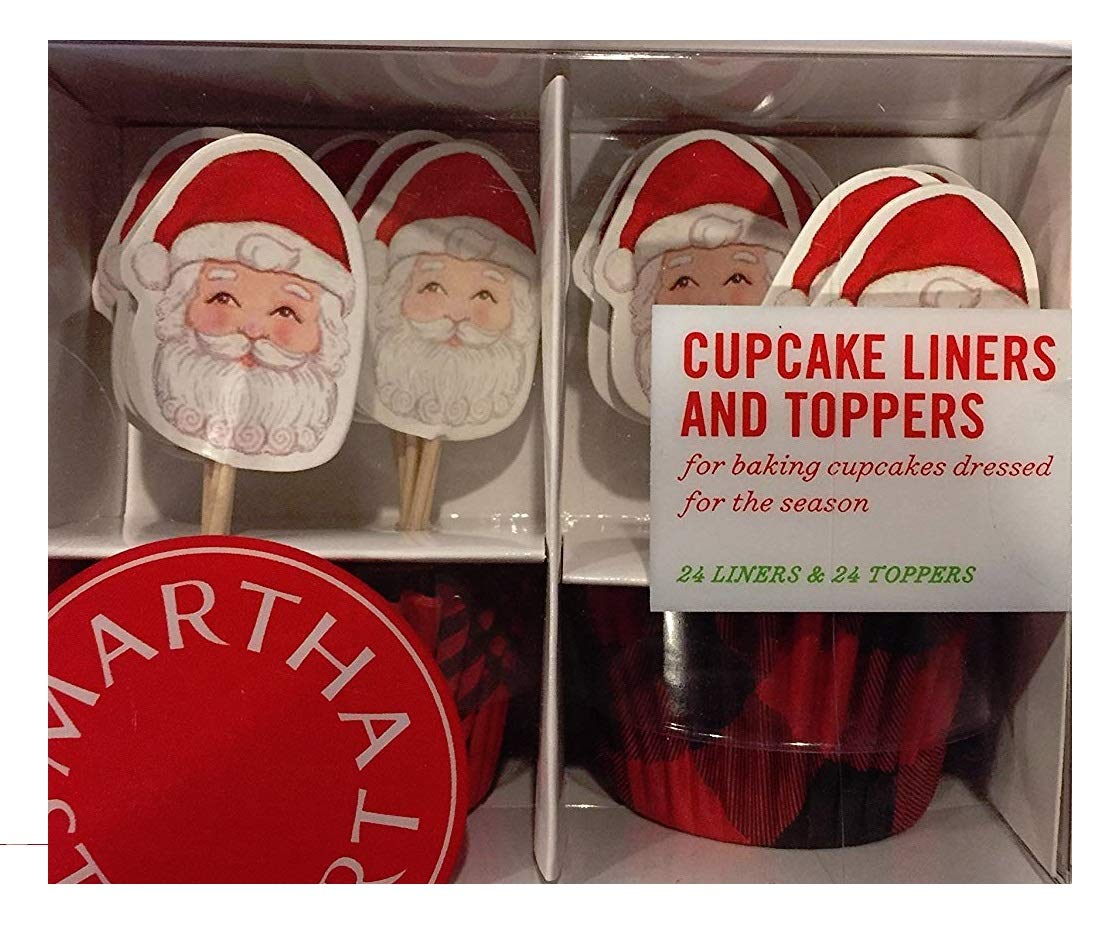 Martha Stewart Santa Cupcake Liners And Toppers Amazon Com