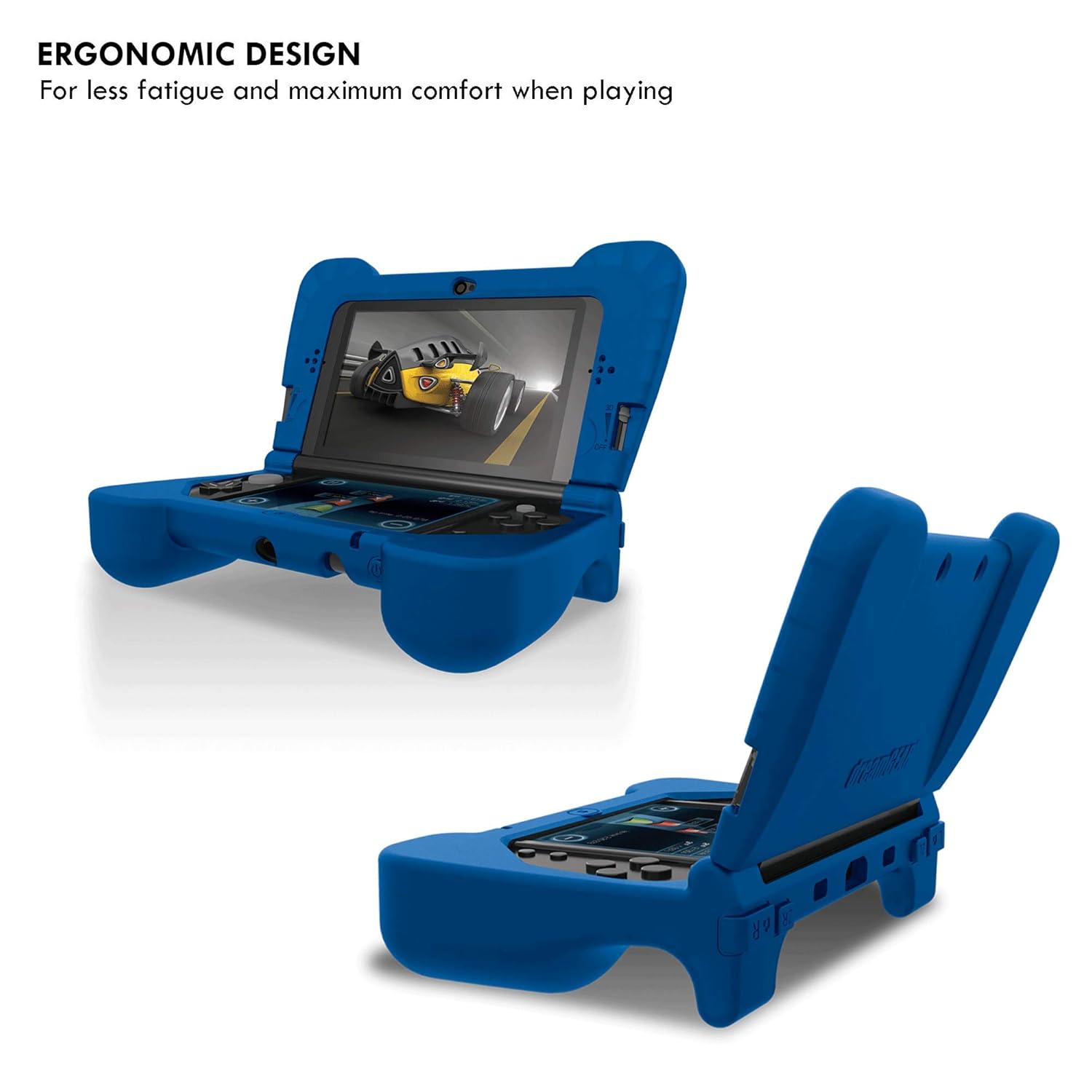 dreamGEAR DG3DSXL-2274 Power Play Kit Accessories: Compatible with Nintendo NEW 3DS XL, 3-In-1 Bundle, Soft Comfort Grip Case, Charging Cable, AC Adapter, Blue: Electronics