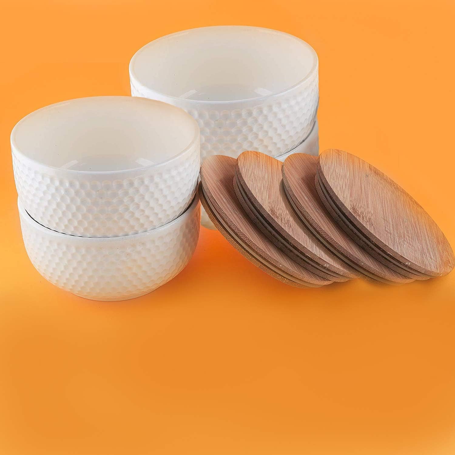 Buy JEERZONE Ceramic Serving Bowl Set 4 Pieces, Storage Bowl Airtight