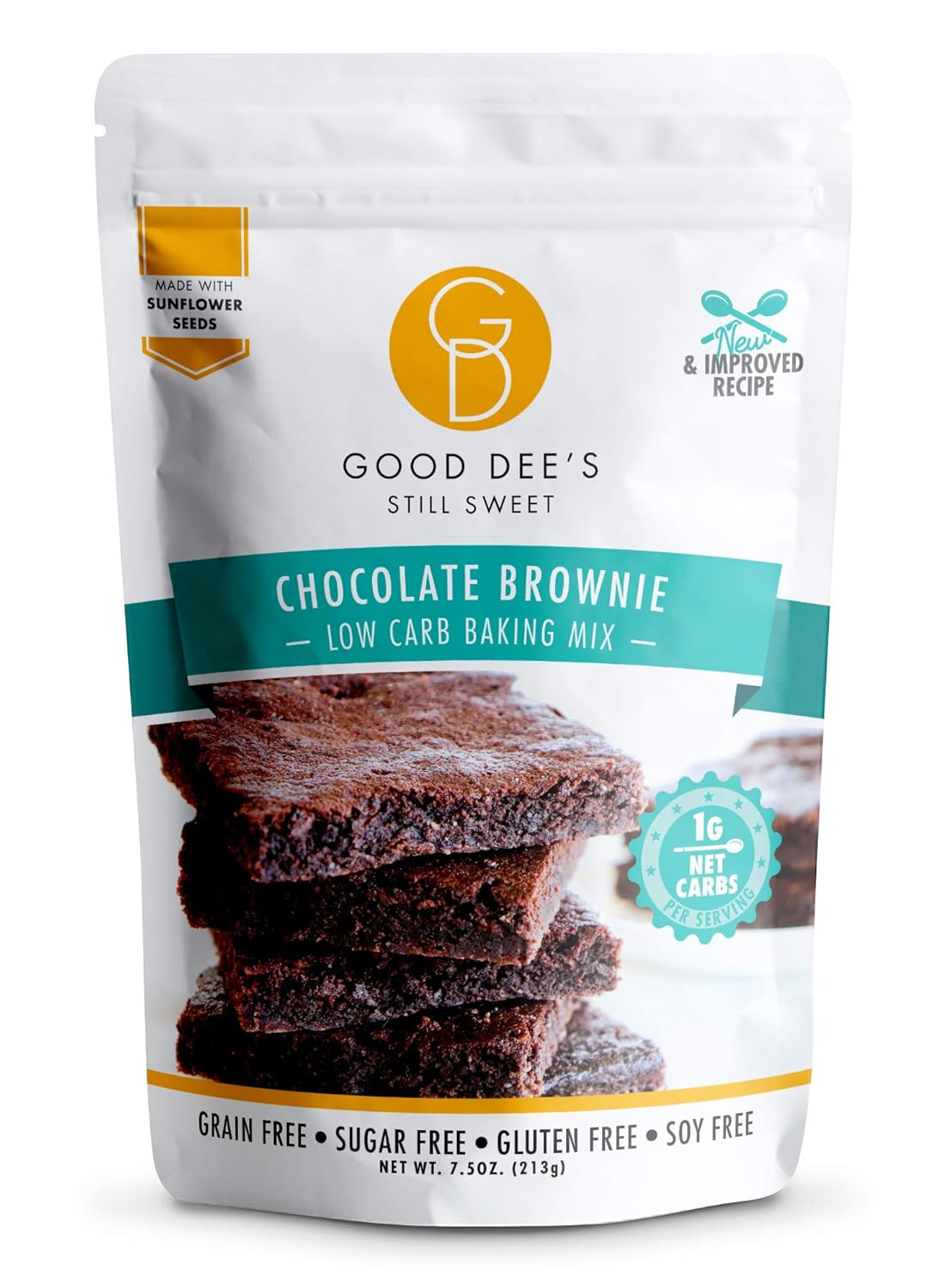 Amazon Com Good Dee S Chocolate Brownie Mix Low Carb Baking Mix 1g Net Carbs 12 Servings Sugar Free Gluten Free Grain Free Nut Free Soy Free Imo Free Diabetic Atkins Ww Friendly
