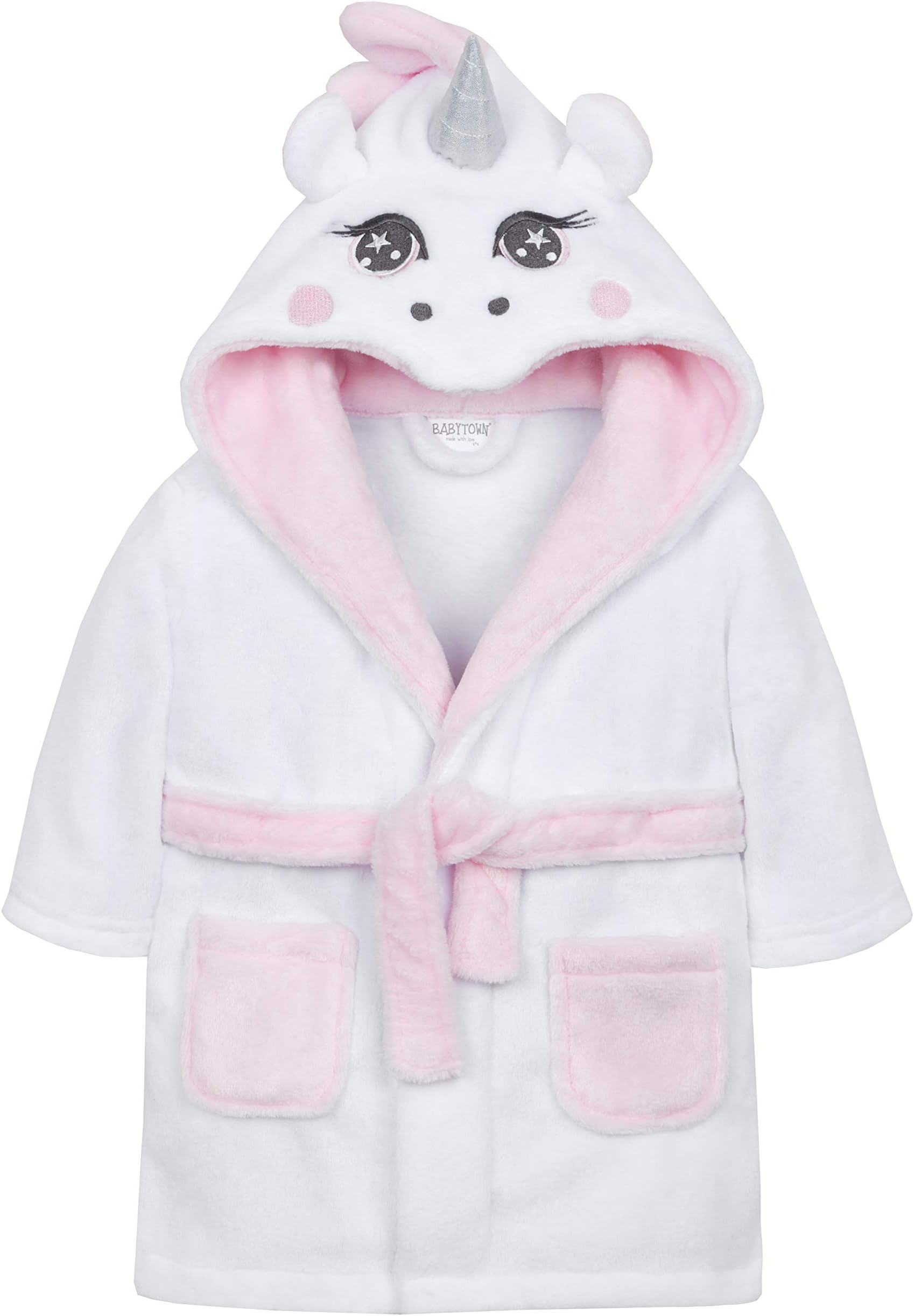 MetzuyanBaby Girls Unicorn Dressing Gown with Novelty Hood