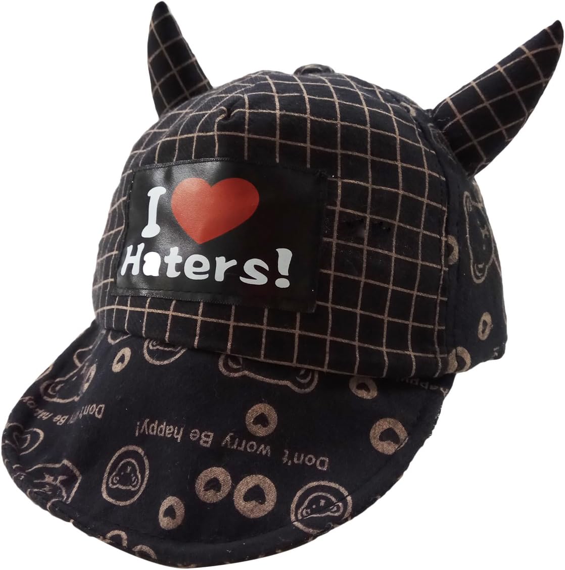 Hikfly Cotton Baseball Cap Demon Horns Hat Summer Sunshine Caps for Baby Toddler Girls Boys Kids