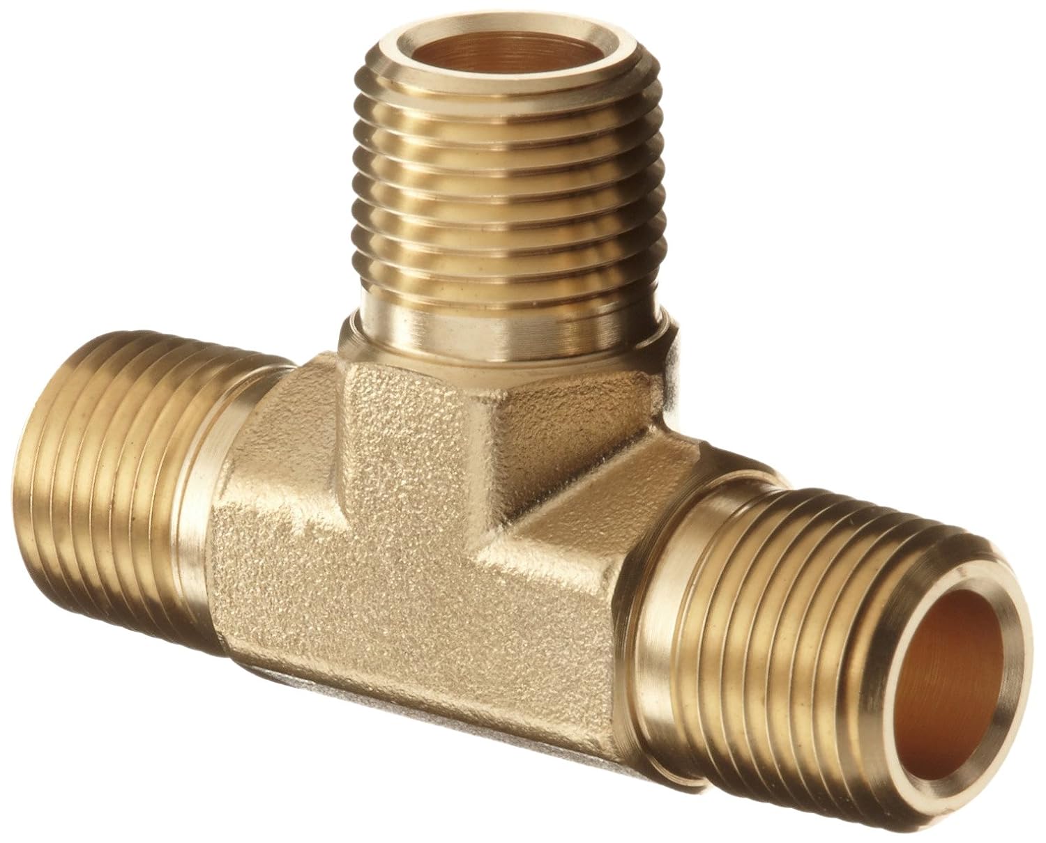 Parker Brass Pipe Fitting, Tee, 1/2" NPT Male General General