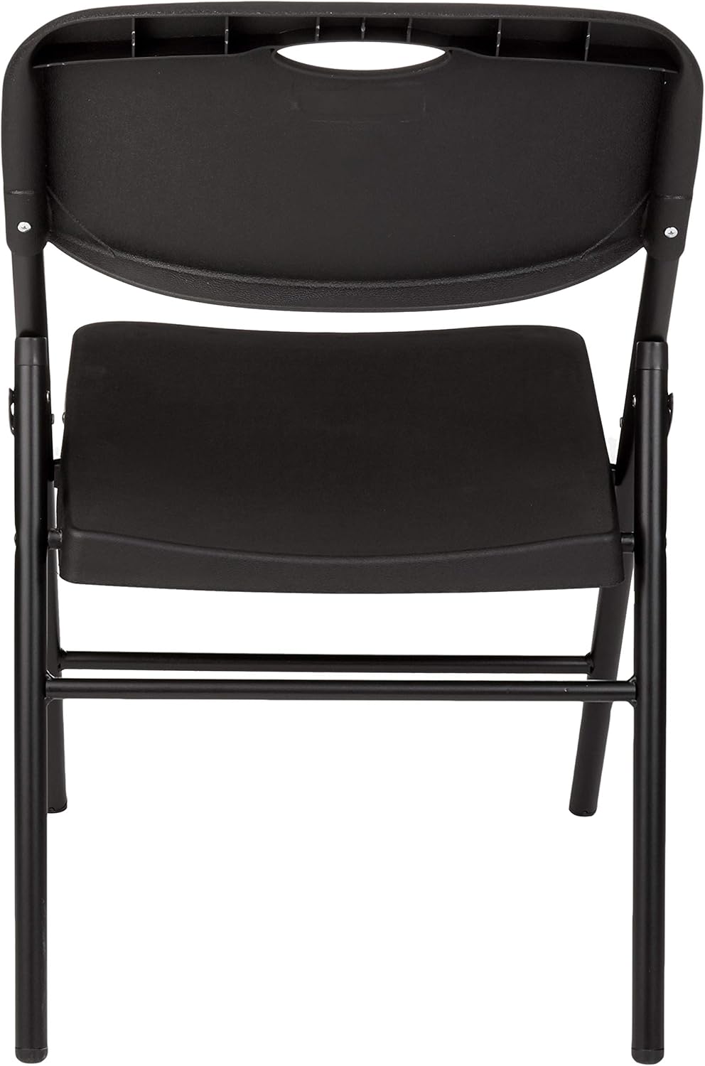 Basics Folding Plastic Chair, 350-Pound Capacity, Black, 6-Pack: Furniture & Decor