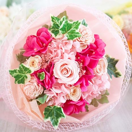 Amazon Ruplan プリザーブドフラワー Ruplan S Bouquet プリザーブドフラワーの花束 コーラルピンク プリザーブドフラワー オンライン通販