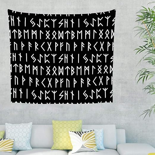 Firelife Alfombra De Pared Con Diseno De Runas Vikingas Mistica