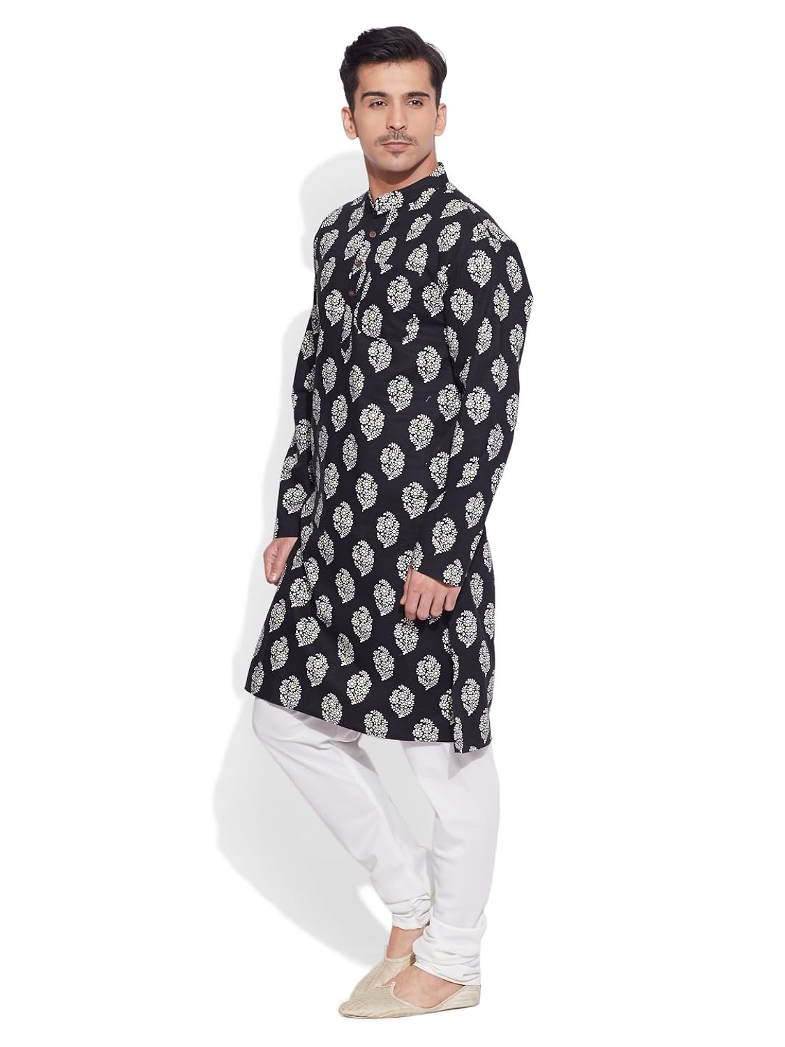 very me classic flowers men's cotton long kurta