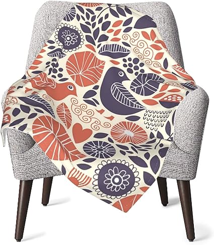 Amazon Co Jp ベビーケット ベビーブランケット 鳥 花 和柄 ベビーブランケット かわいい ベビー毛布 ベビータオルケット 掛け布団 フランネル タオルケット 新生児 ひざ掛け 出産祝い キッズ用 お昼寝 通気性 保温性 敏感肌適合 76cm 101cm ベビー マタニティ